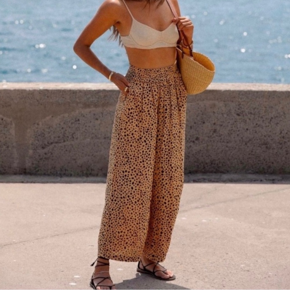 Billabong For Shore Coastal Surf Beach Outdoor Wide Leg Pull On Granola Pants